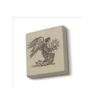 Melek Görseli Baskılı Taş Magnet 5X5