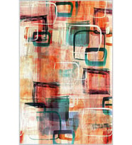 Eliana Home Baskılı, Yıkanabilir Kaymaz Taban Salon Halısı LNA0397 100x150 cm (Kırmızı)