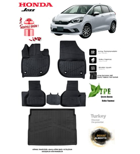 Honda Jazz 2024 Araca Özel 3D Paspas Ve 3D Bagaj Havuzu