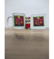 Terazi Burç Kupa ve Altlık Seti