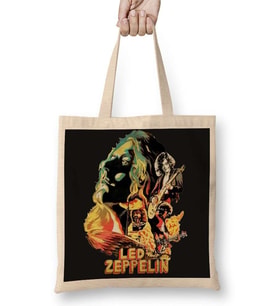 Banda Led Zeppelin Bez Çanta Uzun Saplı