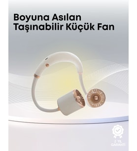 Yazlık Taşınabilir Sessiz Boyun Fanı 3 Kademe Hız Ayarlı