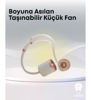 Yazlık Taşınabilir Sessiz Boyun Fanı 3 Kademe Hız Ayarlı