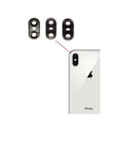 iPhone X FULL Arka Kamera Camı Lens Yapışkanlı BEYAZ