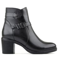Pierre Cardin 54067 Hakiki Deri Fermuarlı Topuklu Kadın Bot (Siyah)