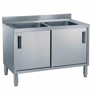 Electrolux Professional Dolaplı 2 Evyeli Tezgah, Evyeler (600x500 Mm), 2 Kayar Kapılı, 1400 Mm MLA1426PN