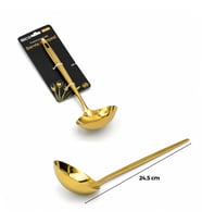 Metal Servis Kepçesi - Gold Renk - 24.5 cm