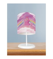 MEKTA HOME BEBEK VE ÇOCUK ODASI Gökuşağı ve Unicorn Desenli Abajur