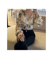 Desenli Bluz 24K23303 (Lacivert)