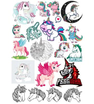 Pegasus Sticker Set 18 Parça Telefon, Tablet, Defter, Laptop Sticker