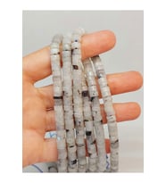 Bileklik Boy Ay Taşı Şekilli 3x6mm Yarım Dizi (49356) (18CM UZUNLUĞUNDADIR)