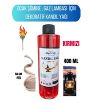 Sağdıç Saraciye Kandil Yağı Kokusuz Dumansız Iç Mekan Kandil Sıvısı 400ml +50cm Fitil kndlsagdc01 (Kırmızı)