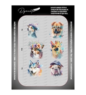 Special Dogs Özel Köpekler Drawing Press Tekstil Ütü İle Yapışan Transfer Baskı Kağıdı DTF BASKI