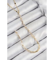 Pirinç Zirkon Taşlı Model Gold Renk Y Kolye 5886 - SSSSSS9923-9309