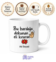 İsme Özel Komik Yazılı Baskılı Kupa Bardak Esprili Hediye Standart Dışı Söz
