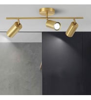 Rsylight Metal Modern 3 LÜ Eskitme Kaplama Mafsallı Led Spot Avize Beyaz Ampullü