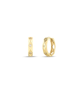 Debora Jewelry 14 Ayar Altın Tasarım Taşlı Halka Küpe