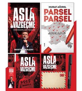 Asla Vazgeçme - Ayraç - Kartpostal - Poster - Parsel Parsel - Atatürk İmza Baskılı Kalem
