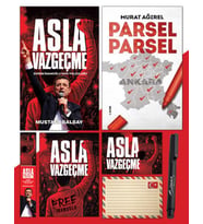 Asla Vazgeçme - Ayraç - Kartpostal - Poster - Parsel Parsel - Atatürk İmza Baskılı Kalem