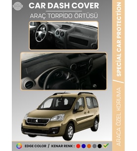 PEUGEOT PARTNER TEPEE (2008-2018) KAPAKLI Torpido Örtüsü Ön Göğüs Koruma Tam Uyum