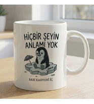 BK Gift Nihilist Penguen Beyaz Kupa Bardak -3, Ofis ve Hediye Kupası, Arkadaşa Hediye