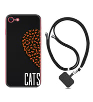 Apple iPhone 5 6 7 8 Plus Se XR Kılıf Boyun Askılı Silikon Cats 1792