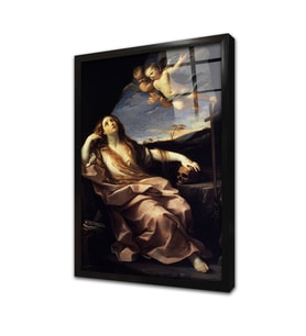 Guido Reni Mary Magdalene Çerçeveli Cam Tablo