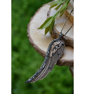 STONEAGE JEWELLERY El Yapımı Melek Kanat Bayan Kolye