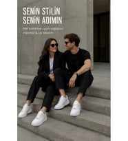 Aeterna Premium Unisex Sneaker - Dayanıklı Taban Rahat Beyaz Ayakkabı