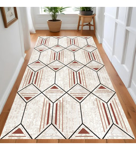 Eliana Home Dijital Baskı Yıkanabilir Kaymaz Taban Salon Halısı Ve Yolluk LNA0874-FNL84 (Bordo)