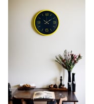 MCG  36 Cm Sarı Dekoratif Duvar Saati