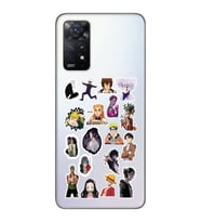Xiaomi Redmi Note 12 PRO 4G Uyumlu Anime Sticker Tasarımlı Şeffaf Telefon Kılıfı