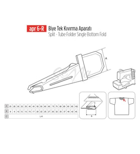 Biye Tek Kıvırma Apara 60x25mm / APR 6-R
