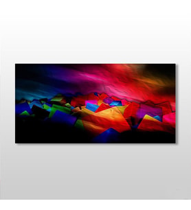 Rengarenk Kanvas Tablo 60x30cm (Karışık)