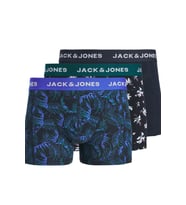 Jack & Jones JACTODD Flower Desenli Erkek Boxer 3’lü Paket (Lacivert)