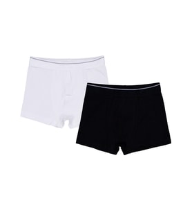 Civil Boys Siyah-Beyaz 2-12 Yaş Erkek Çocuk 2'li Boxer - Standart