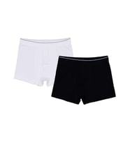 Civil Boys Siyah-Beyaz 2-12 Yaş Erkek Çocuk 2'li Boxer - Standart