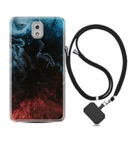 Samsung Note 3 4 5 8 9 20 Ultra 10 Lite Kılıf Boyun Askılı Silikon Red Blue Black Abstact 1386
