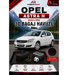 Opel Astra H Sedan 2007 - 2015 Araca Özel 3D Bagaj Havuzu