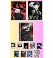Tokyo ghoul Poster A3 ,2 adet defter A4 1adet , fotokart 9 adet