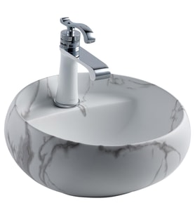 LENA TEZGAHÜSTÜ LAVABO (BEYAZ MERMER) EH-4660M6