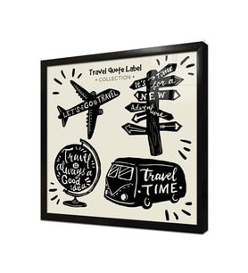 Tablosan Travel Time Tatil Modu Çerçeveli Cam Tablo