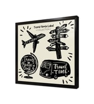 Tablosan Travel Time Tatil Modu Çerçeveli Cam Tablo