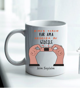 Komik - Esprili Kupaa BİRAZ YARAM VAR AMA GEÇEÇEK BU GİDİŞLE Tasarımlı Komik Kupaa Bardakk