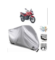 Bajaj Discover 150 F  Arka Çanta (bağlantı Tokalı) Uyumlu SolarBlock  Motosiklet Brandası Örtüsü (Siyah)