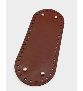 Angel Çanta Aksesuar Suni Deri Bordo Renk 30X12 cm Oval Çanta Tabanı (Gümüş Aparatlı)