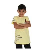 Toontoy Erkek Çocuk Tiger Nakışlı Tişört (Sarı)