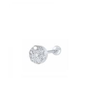 Gümüş taşlı tragus kıkırdak Piercing tek küpe hs17g35 Rose-Tek Ebat