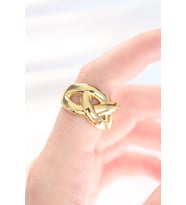 Düğüm Model Gold Renk Ayarlanabilir Yüzük 5886