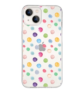 PrintiFy Apple  iPhone 13 ile Uyumlu 1mm Slim Fit Water Color 6 Baskılı Şeffaf  Kılıf